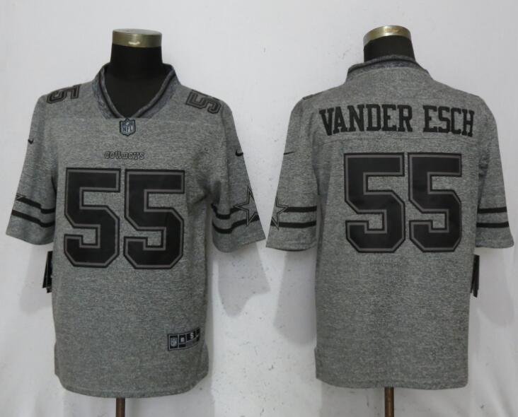 Men Dallas cowboys #55 Vander esch Gray Vapor Untouchable Stitched Gridiron Nike Limited NFL Jerseys